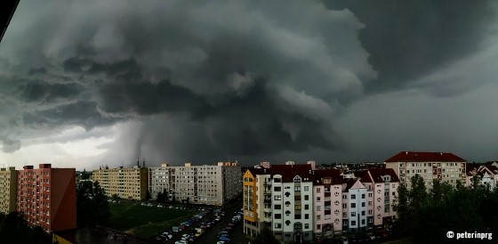 Figure 1 - The supercell as it approached Hodonin, Czech Republic